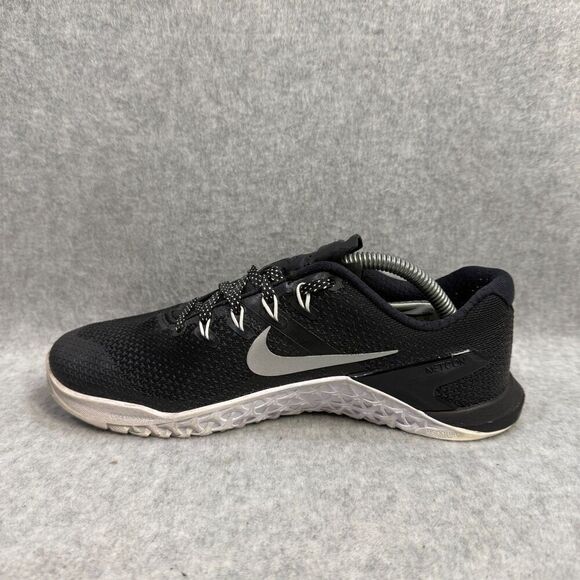 Nike Shoes Womens 6 Metcon 4 Black Athletic Crossfit Running Sneakers 924593-001 - Picture 7 of 9